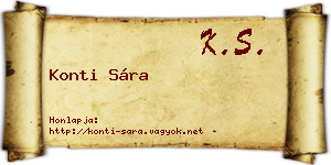 Konti Sára névjegykártya